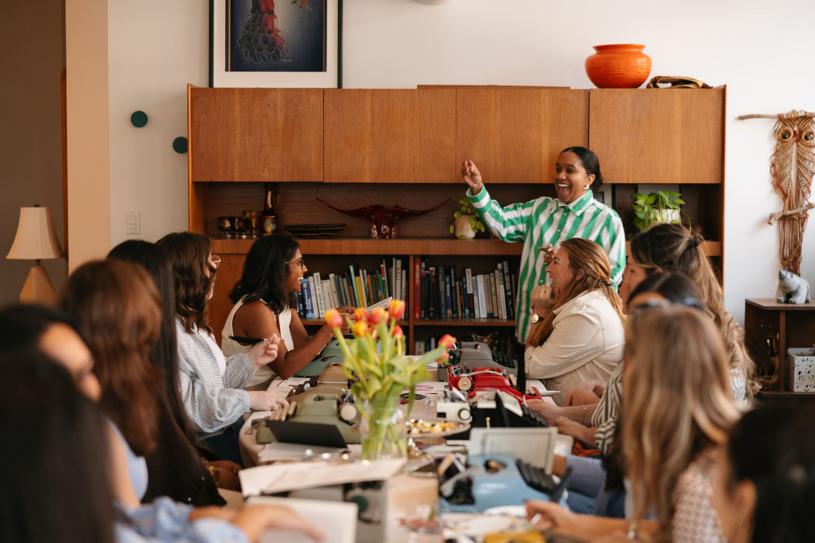 Poesy writing workshop, people gathered for creativity